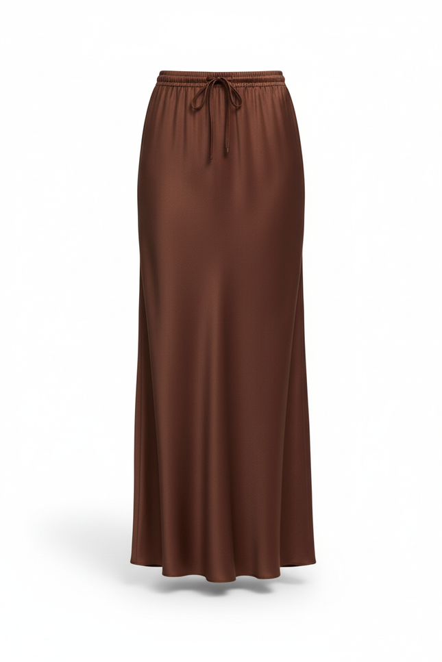 Jupe Longue Marron Chocolat