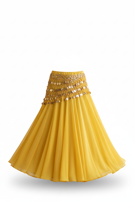 Jupe Longue Jaune Ample Fluide