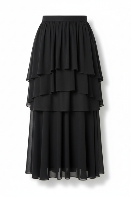 Jupe Longue Violette Pailletée Fluide