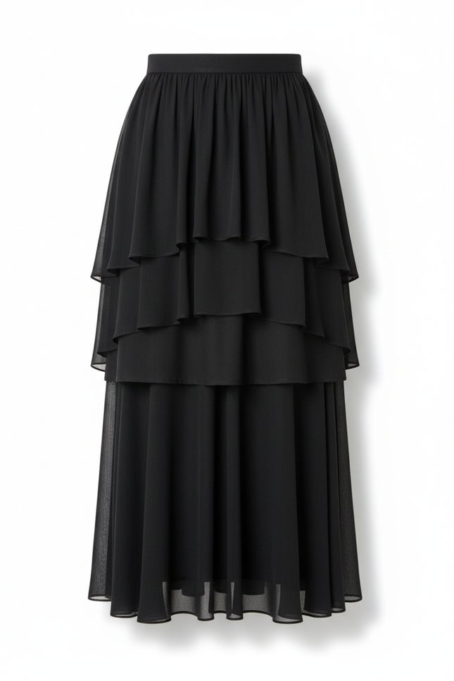 Jupe Longue Violette Pailletée Fluide