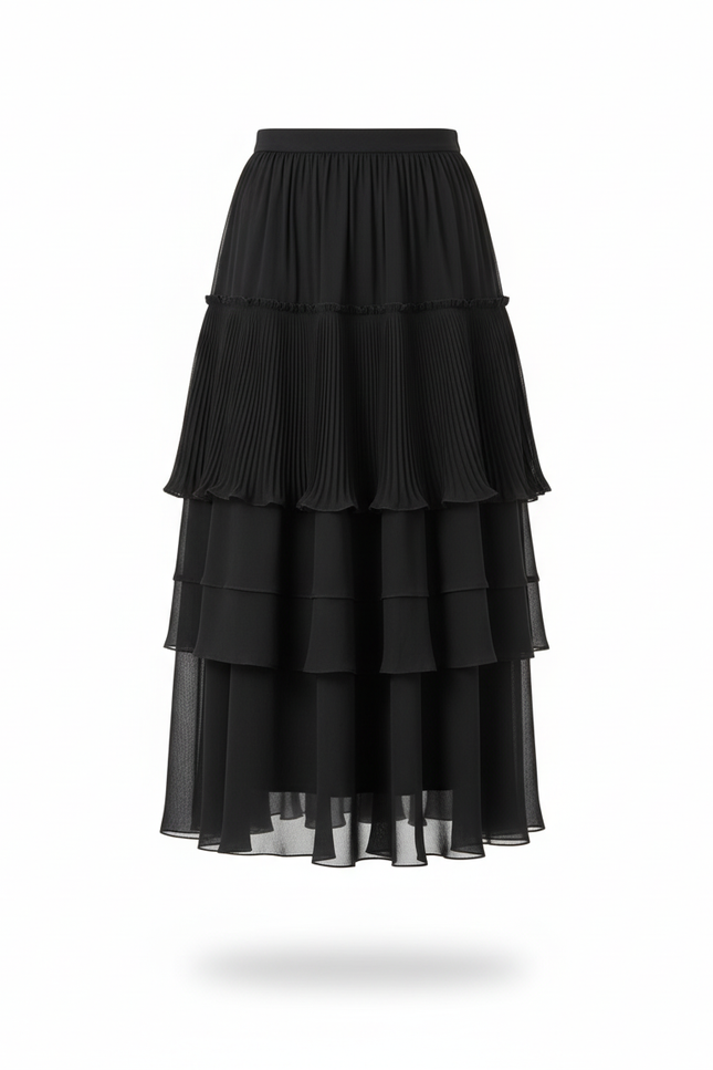 Jupe Longue Bleue Fendue Fluide