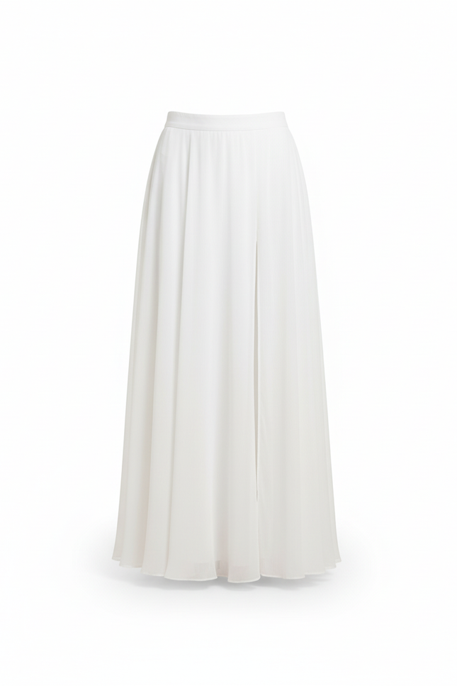 Jupe Longue Fluide Blanche Fendue
