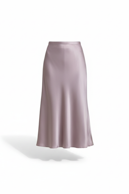 Jupe Longue Mauve Satinée Chic
