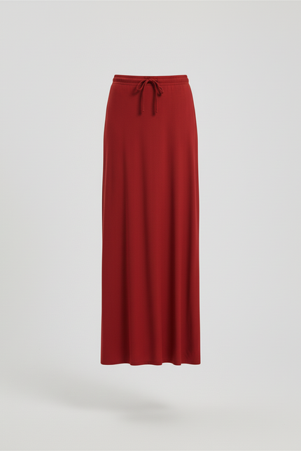 Jupe Longue Rouille Fluide Élégante