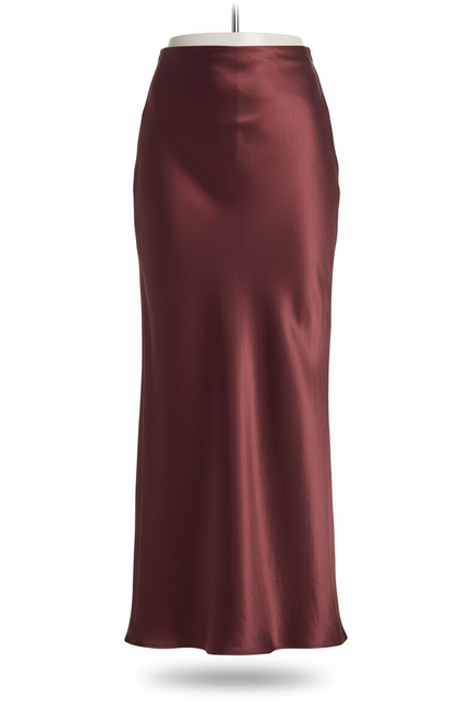 Jupe Longue Satin Fluide Élégante Chic
