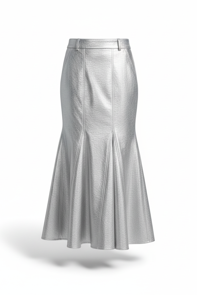 Jupe Métallisée Longue