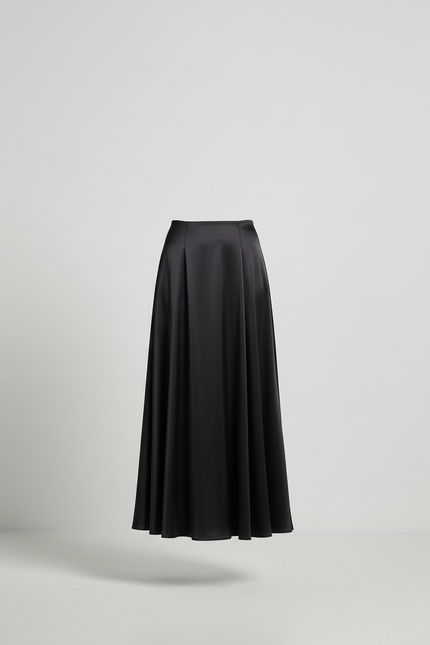 Jupe Longue Noire Fluide Élégante Chic