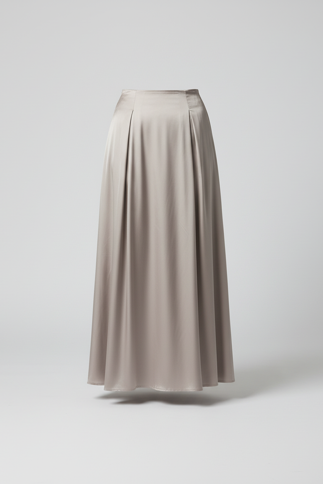 Jupe Longue Satin Fluide Élégante Mode