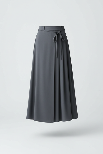 Jupe Longue Grise Fendue