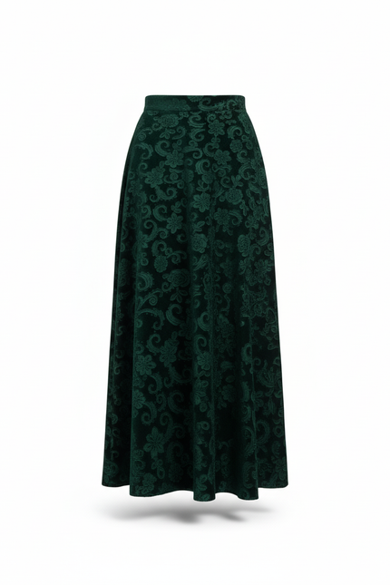 Jupe Longue Verte Fleurie