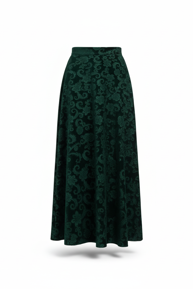 Jupe Longue Verte Fleurie