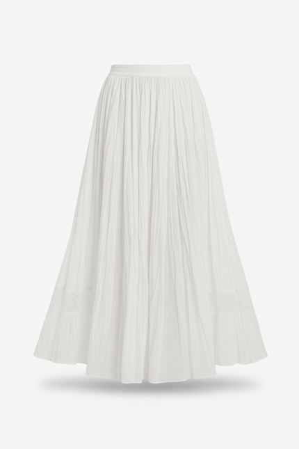 Jupe Longue Blanche Gaze De Coton