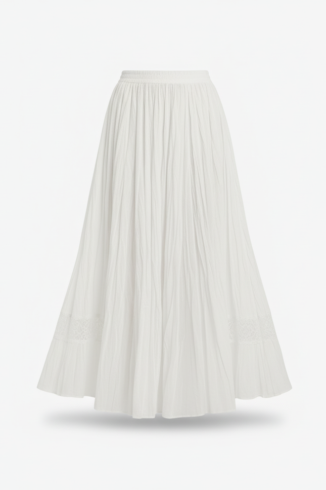 Jupe Longue Blanche Gaze De Coton
