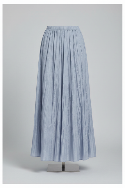 Jupe Longue Bleue Plissée Élégante