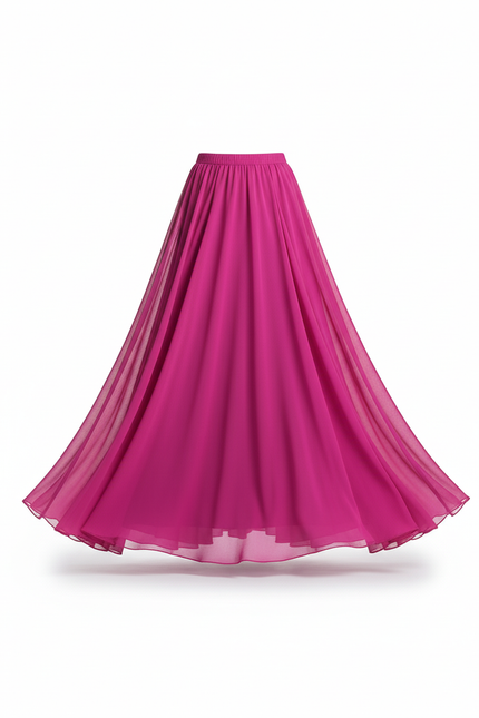 Jupe Longue Fuchsia Fluide Élégante