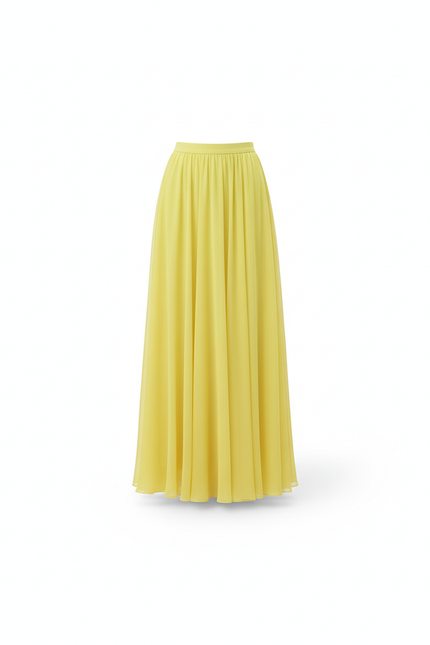 Jupe Longue Taille Haute Jaune