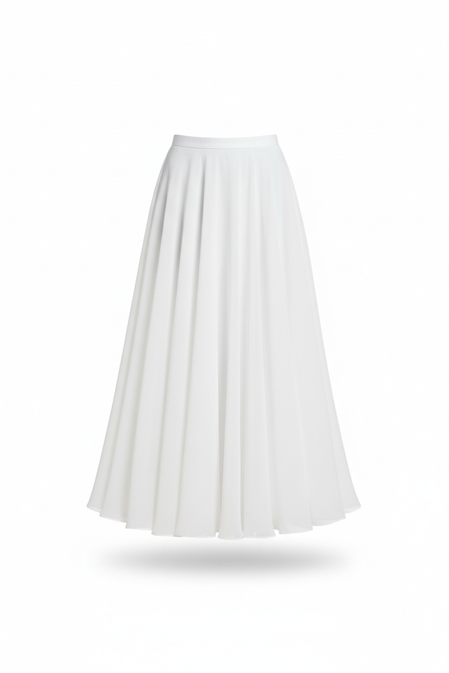 Jupe Longue Voile Blanche