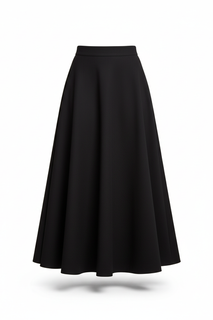 Jupe Longue En Laine Noire