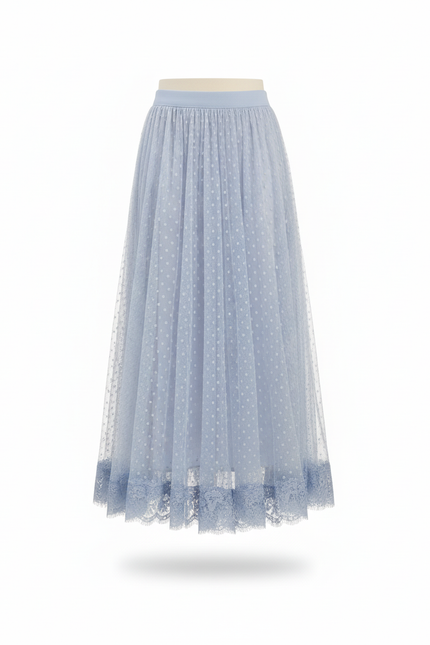 Jupe Longue Plissée Tulle