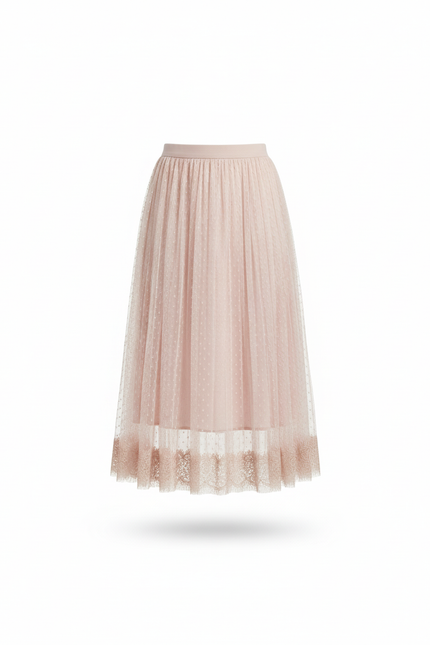 Jupe Longue En Tulle Rose