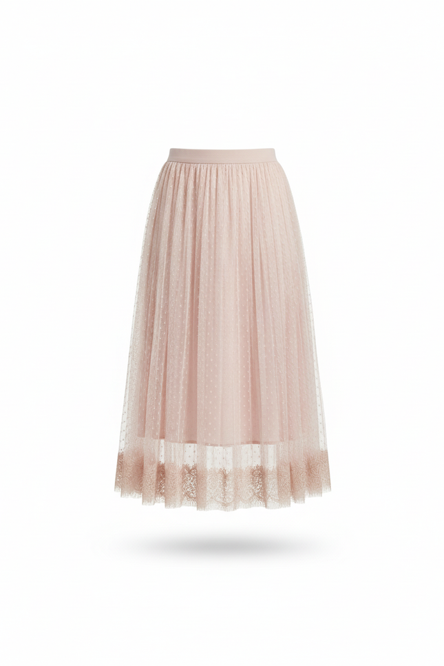 Jupe Longue En Tulle Rose