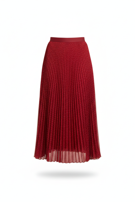 Jupe Longue Rouge A Pois