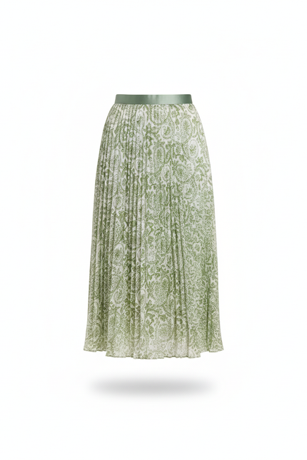 Jupe Plissée Longue Imprimée