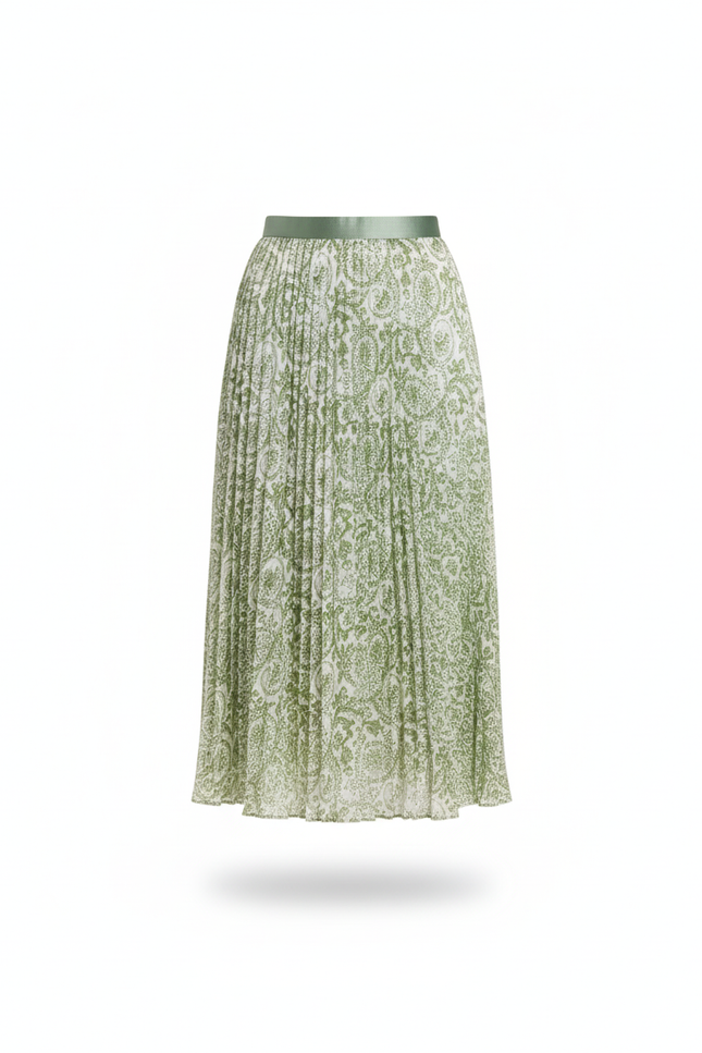 Jupe Plissée Longue Imprimée