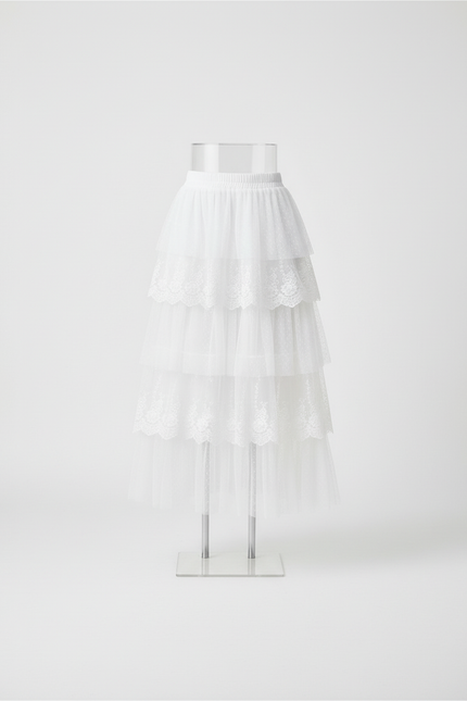 Jupe Longue Tulle Blanche