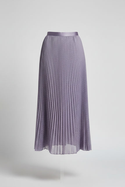 Jupe Longue Plissée Pois Élégante