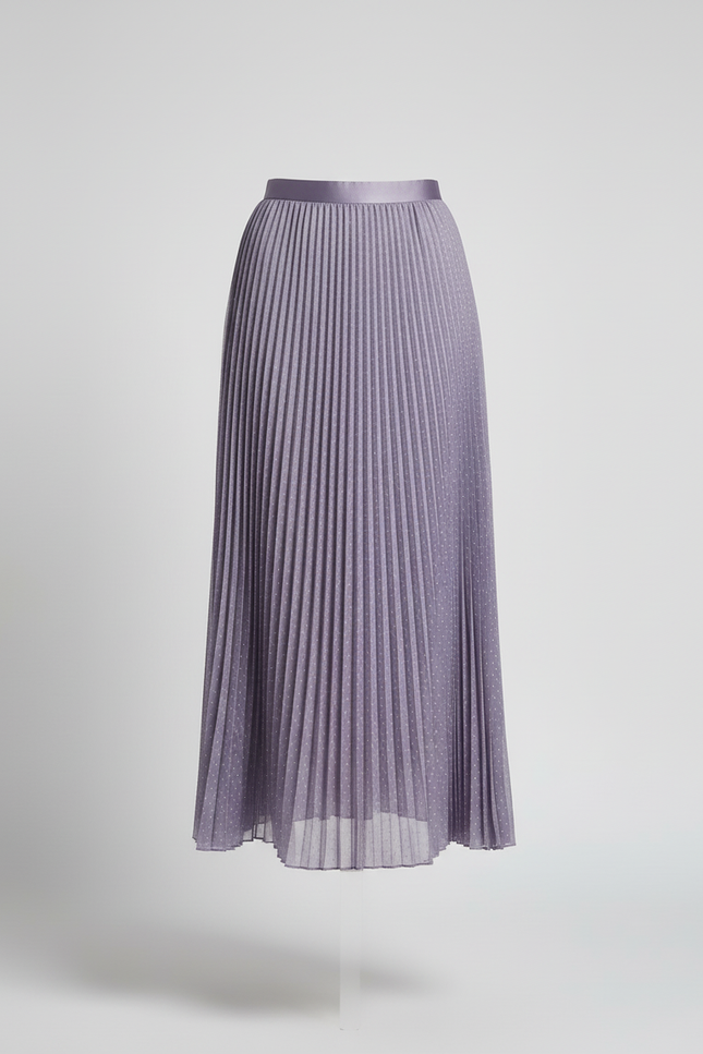 Jupe Longue Plissée Pois Élégante