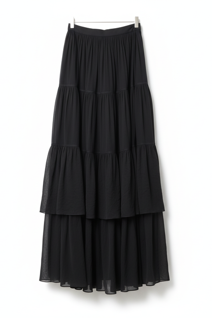 Jupe Longue Plissée Satin