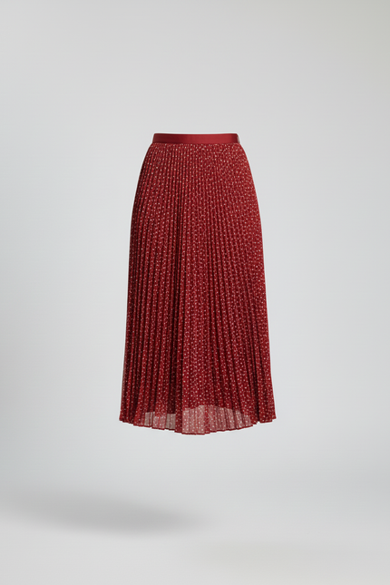 Jupe Longue Plissée Pois Élégante Femme