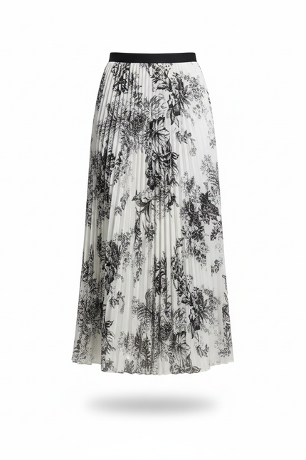 Jupe Longue Imprimée Plissée Élégante