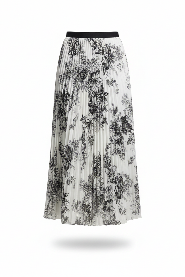Jupe Longue Imprimée Plissée Élégante