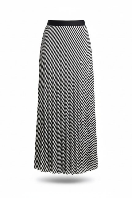 Jupe Longue Rayée Noir Et Blanc