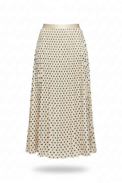 Jupe Longue Plissée À Pois Élégante Bohème