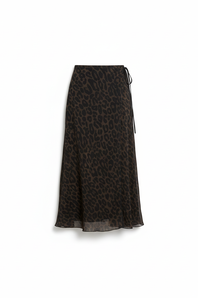 Jupe Longue Imprimé Léopard Fluide Chic
