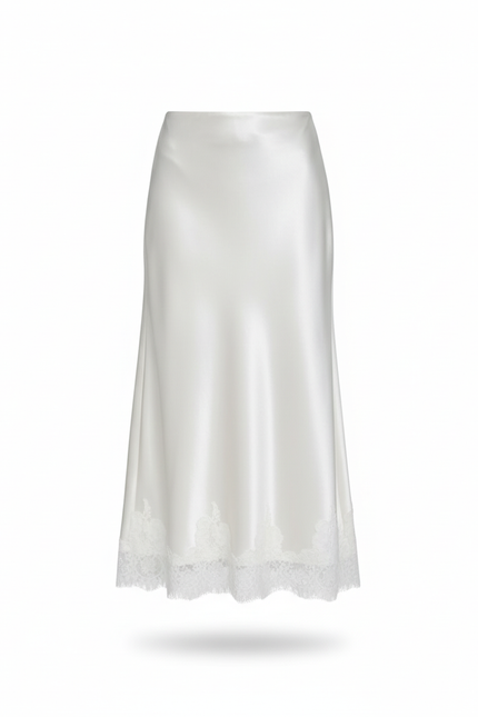 Jupe Longue Blanche Satin