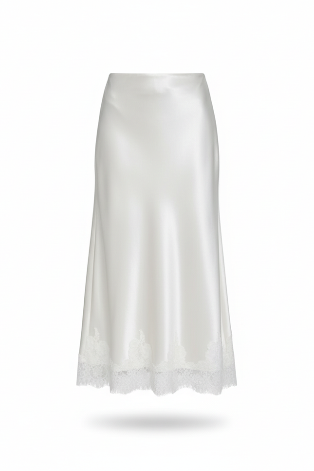 Jupe Longue Blanche Satin