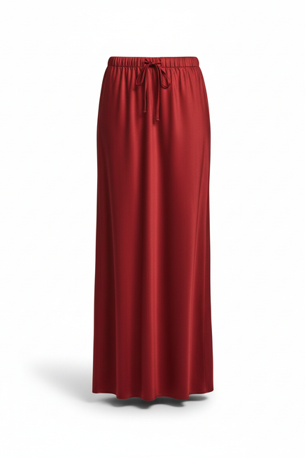Jupe Longue Fluide Rouge
