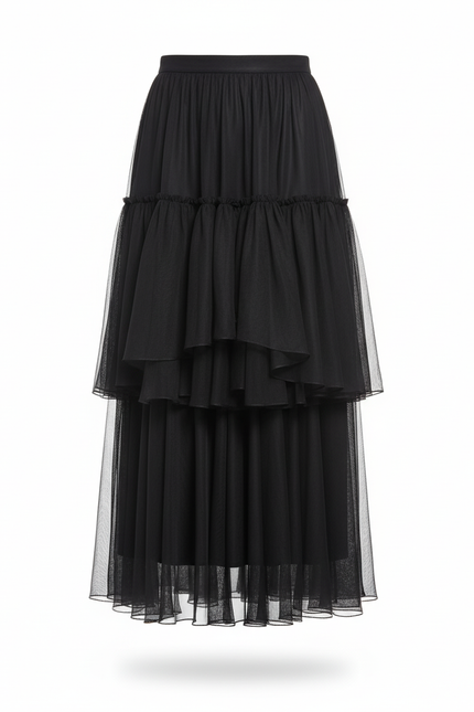 Jupe Longue Plissée Kaki