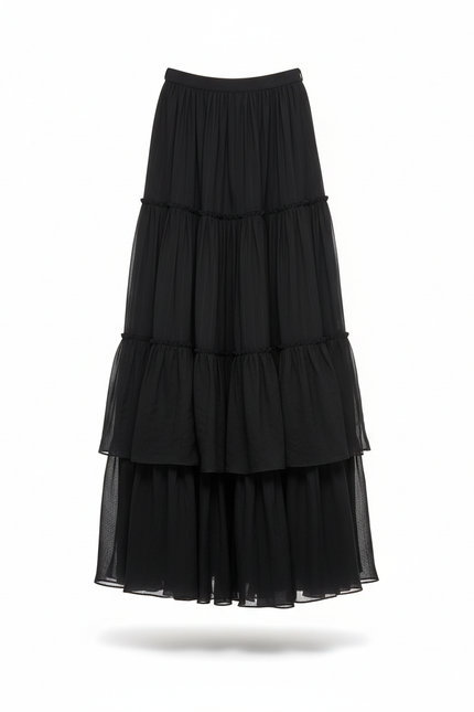 Jupe Longue Léopard Froncée Chic