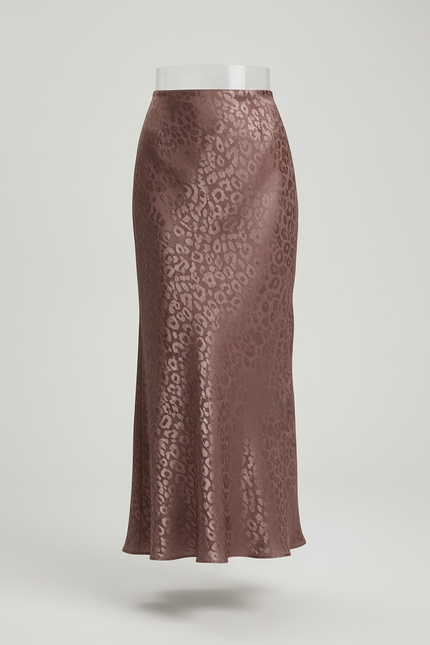 Jupe Longue Soie Rose