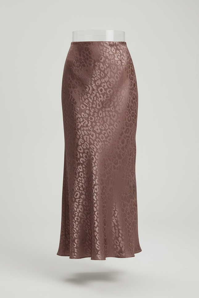 Jupe Longue Soie Rose