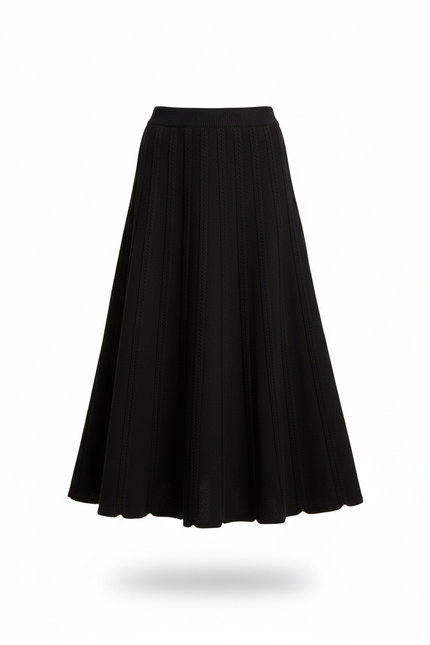 Jupe En Maille Mi-Longue