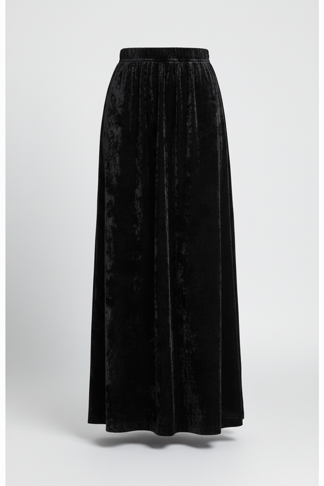 Jupe Longue Velours Noir