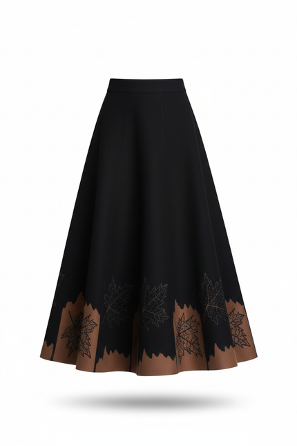 Jupe En Laine Mi-Longue