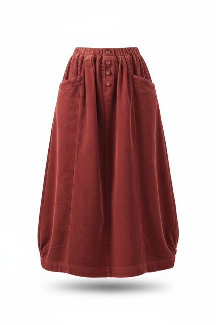 Jupe Longue Côtelée