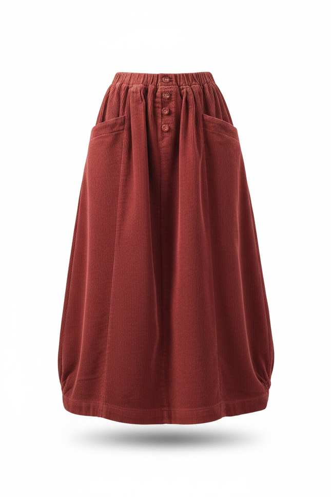 Jupe Longue Côtelée